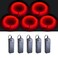 MaxLax EL Wire Red 5Pack 9ft275m Neon Light Wire with Noise Reduction and Battery Pack