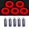 MaxLax EL Wire Red 5Pack 9ft275m Neon Light Wire with Noise Reduction and Battery Pack