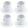 Coshar 4Pcs Stainless Steel Flange Rod End Holder 11432mm Inch Shower Closet Pole End Support Socket Bracket Support White