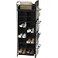 Simple Houseware 16 Cube Shoe Stand Tower Rack 8 Tier with Top Shelf and Side Hanging Pockets Black