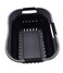 SAMMART 19L 5 gallon Collapsible Super Mini 3 Handled Plastic Laundry Basket Foldable Pop Up Storage ContainerOrganizer Space Saving HamperBasket 1 GreyBlack