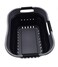SAMMART 19L 5 gallon Collapsible Super Mini 3 Handled Plastic Laundry Basket Foldable Pop Up Storage ContainerOrganizer Space Saving HamperBasket 1 GreyBlack