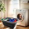 SAMMART 42L 11 gallon Collapsible Plastic Laundry Basket Foldable Pop Up Storage ContainerOrganizer Portable Basket Space Saving HamperBasket 2 GreyBlack