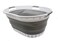 SAMMART 44L Collapsible Plastic Laundry Basket Foldable Pop Up Storage ContainerOrganizer Space Saving HamperBasket 1 WhiteGrey