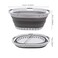 SAMMART 44L Collapsible Plastic Laundry Basket Foldable Pop Up Storage ContainerOrganizer Space Saving HamperBasket 1 WhiteGrey