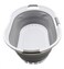 SAMMART 44L Collapsible Plastic Laundry Basket Foldable Pop Up Storage ContainerOrganizer Space Saving HamperBasket 1 WhiteGrey