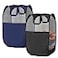 BENJUNC 2 popup foldable mesh laundry baskets each with 2 reinforced handles black blue