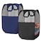 BENJUNC 2 popup foldable mesh laundry baskets each with 2 reinforced handles black blue