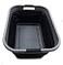 SAMMART 41L 108 gallon Collapsible Plastic Laundry Basket Foldable Pop Up Storage ContainerOrganizer Portable Washing Tub Space Saving HamperBasket Rectangular GreyBlack
