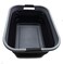 SAMMART 41L 108 gallon Collapsible Plastic Laundry Basket Foldable Pop Up Storage ContainerOrganizer Portable Washing Tub Space Saving HamperBasket Rectangular GreyBlack