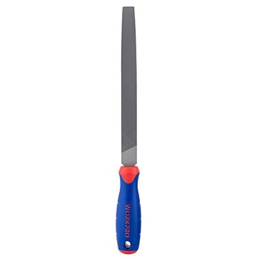WORKPRO W051002 10 In Flat File Durable Steel File to Sharpen Tools and Deburr Comfortable AntiSlip Grip Double Cut Tool Sharpener for Professionals and DIY Single Pack