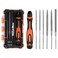 ValueMax 7PCS Interchangeable Needle File Set Small File Set Includes Flat Flat Warding Round HalfRound Square Triangular File and A Handle Suitable for Shaping Metal Wood Jewelry Plastic