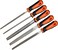 Edward Tools Harden Pro 8 File Set 5 Piece Set Includes Wood Round Second Cut Half Round Second Cut Triangular Second Cut and Flat Smooth Files T12 Steel
