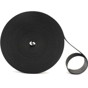Cangder Hook and Loop Roll 50ft x 34inch Cut to Length Straps Fastening Cable Ties Reusable Multipurpose Cable Management Wire Ties Cable Straps Hook Loop SelfGripping