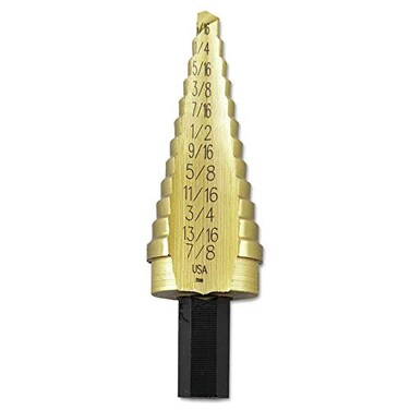 IRWIN Irwin Tools Step Drill Bit 316 to 78 Titanium Nitride Coated Nitrate 38 Shank 15104