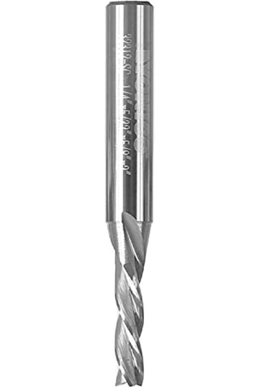 Yonico YONICO Downcut Router Bits Spiral 3 Flute Solid Carbide CNC End Mill 532Inch Dia 14Inch Shank 32312SC