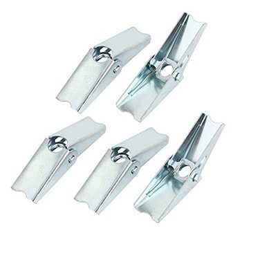 uxcell M10 Dia Female Thread Spring Loaded Hollow Wall Anchor Toggle Wing Nut 5pcs