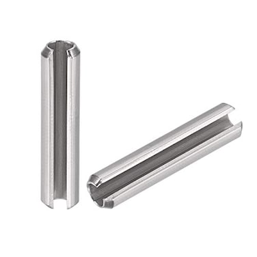 uxcell Slotted Spring Pin M4 x 30mm 304 Stainless Steel Split Spring Roll Dowel Pins Plain Finish 50Pcs