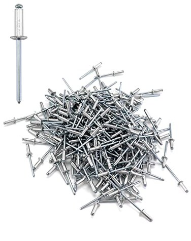 QWORK Aluminum Blind Rivets 500 Pcs 316 in x 12 in48 x 12 mm Rivets Grip Range 7090mm