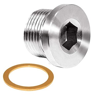 Joywayus Internal Hex Head Socket Pipe plug M8x1 Thread Stainless Steel Pipe Fitting Rods By CNC
