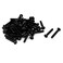 uxcell M3x20mm Button Head Hex Socket Cap Screw Bolt Black 50pcs