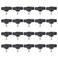 HARFINGTON 20pcs Tee Wing Thumb Screws M4 x 10mm Standard Male Thread Plastic T Knobs Handles Hand Clamping Knobs Grip Thumbscrew Black
