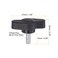HARFINGTON 20pcs Tee Wing Thumb Screws M4 x 10mm Standard Male Thread Plastic T Knobs Handles Hand Clamping Knobs Grip Thumbscrew Black