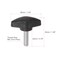 HARFINGTON 4pcs Tee Wing Knobs Thumb Screws M6 x 20mm Standard Male Thread Plastic T Knobs Handles Hand Clamping Knobs Grip Thumbscrew Black