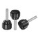 uxcell 20pcs M4 x 15mm Male Thread Knurled Knobs Thumb Screws Clamping Knobs Grip 14mm Plastic Round Head Hand Knobs Thumbscrews Black