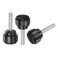uxcell 20pcs M4 x 15mm Male Thread Knurled Knobs Thumb Screws Clamping Knobs Grip 14mm Plastic Round Head Hand Knobs Thumbscrews Black