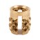 E-Z LOK EZ LOK Threaded Insert for Plastic Flush Brass Thread Inserts 440 Pack of 50
