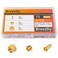Breezliy 75pcs 38 Assortment Kit Brass Compression Sleeves Ferrules Insert Nuts