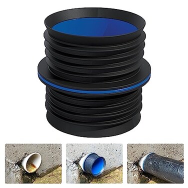 Fernco New 4 ICON Pushfit DWV Internal Coupling Sheared Off Pipe Connector Plastic Cast Iron and Copper