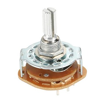 uxcell 2P3T 2 Pole 3 Position Selectable Single Deck Band Channel Rotary Switch Selector