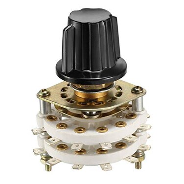 uxcell 2P6T 2 Pole 6 Position 2 Deck Band Channel Rotary Switch Selector with Knob