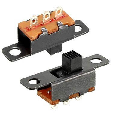 uxcell 4Pcs 3mm Vertical Slide Switch SPDT 3 Terminals PCB Panel Latching
