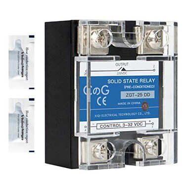 CGELE CG Solid State Relay SSR25DD DC to DC Input 332VDC To Output 5240VDC 25A Single Phase Plastic Cover