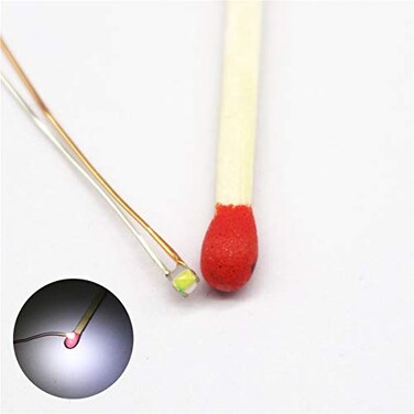 Bowerful 25pcs Presoldered Micro Litz Wired Leads White SMD Led 0603 MutiResistor New