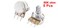 uxcell Top Adjustment Split Knurled Shaft Potentiometer Pot B50K 50K Ohm 5pcs