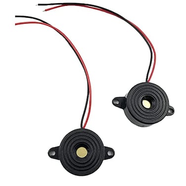 FainWan 2pcs DC 324V Active Piezo Buzzer with Lead Wire 2312 High Decibels Continuous Sounder Electronic Buzzer Alarm 23x12mm