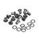 uxcell Grommets Eyelets with Washers Kit 8 x 4 x 7mm Copper Grommet Chrome Plated for DIY or Craft Projects Black 100 Set
