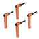 HARFINGTON 4pcs Adjustable Clamping Lever Handles M5 x 25mm Male Thread Bolt Knobs Rotating Screw Locking Quick Release Ratchet Push Button Handle Orange