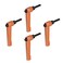 HARFINGTON 4pcs Adjustable Clamping Lever Handles M5 x 25mm Male Thread Bolt Knobs Rotating Screw Locking Quick Release Ratchet Push Button Handle Orange