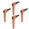 HARFINGTON 4pcs Adjustable Clamping Lever Handles M6 x 16mm Male Thread Bolt Knobs Rotating Screw Locking Quick Release Ratchet Push Button Handle Orange