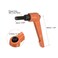 HARFINGTON 4pcs Adjustable Clamping Lever Handles M6 x 16mm Male Thread Bolt Knobs Rotating Screw Locking Quick Release Ratchet Push Button Handle Orange