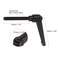 HARFINGTON 4pcs Adjustable Clamping Lever Handles M8 x 80mm Male Thread Bolt Knobs Rotating Screw Locking Quick Release Ratchet Push Button Handle Black
