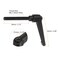 HARFINGTON 4pcs Adjustable Clamping Lever Handles M8 x 80mm Male Thread Bolt Knobs Rotating Screw Locking Quick Release Ratchet Push Button Handle Black