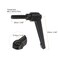HARFINGTON 8pcs Adjustable Clamping Lever Handles M8 x 25mm Male Thread Bolt Knobs Rotating Screw Locking Quick Release Ratchet Push Button Handle Black