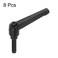 HARFINGTON 8pcs Adjustable Clamping Lever Handles M8 x 25mm Male Thread Bolt Knobs Rotating Screw Locking Quick Release Ratchet Push Button Handle Black