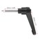 uxcell 2pcs Adjustable Clamping Lever Handle M5 x 25mm Metric 304 Stainless Steel Male Threaded Stud Hand Knobs Push Button Ratchet Rotating Screw Handles Bolts with Locking Lever Black